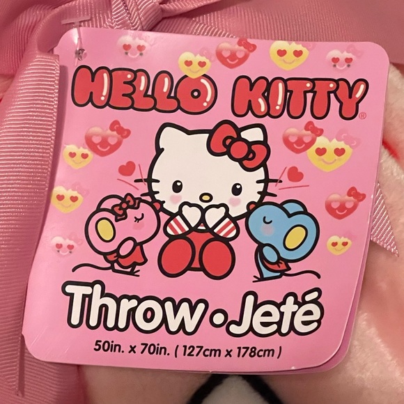 Hello Kitty I 🩷 U Plush Throw Blanket NWT 50 x 70 - Picture 3 of 3